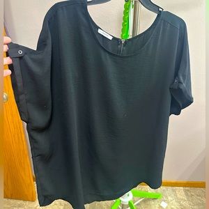 Maurice’s Black zipper detail blouse